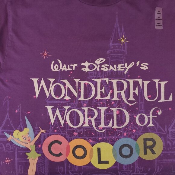 NWT Disney 100 Mens XL Tinker Bell Walt Disneys Wonderful World of Color T-shirt - Picture 5 of 15
